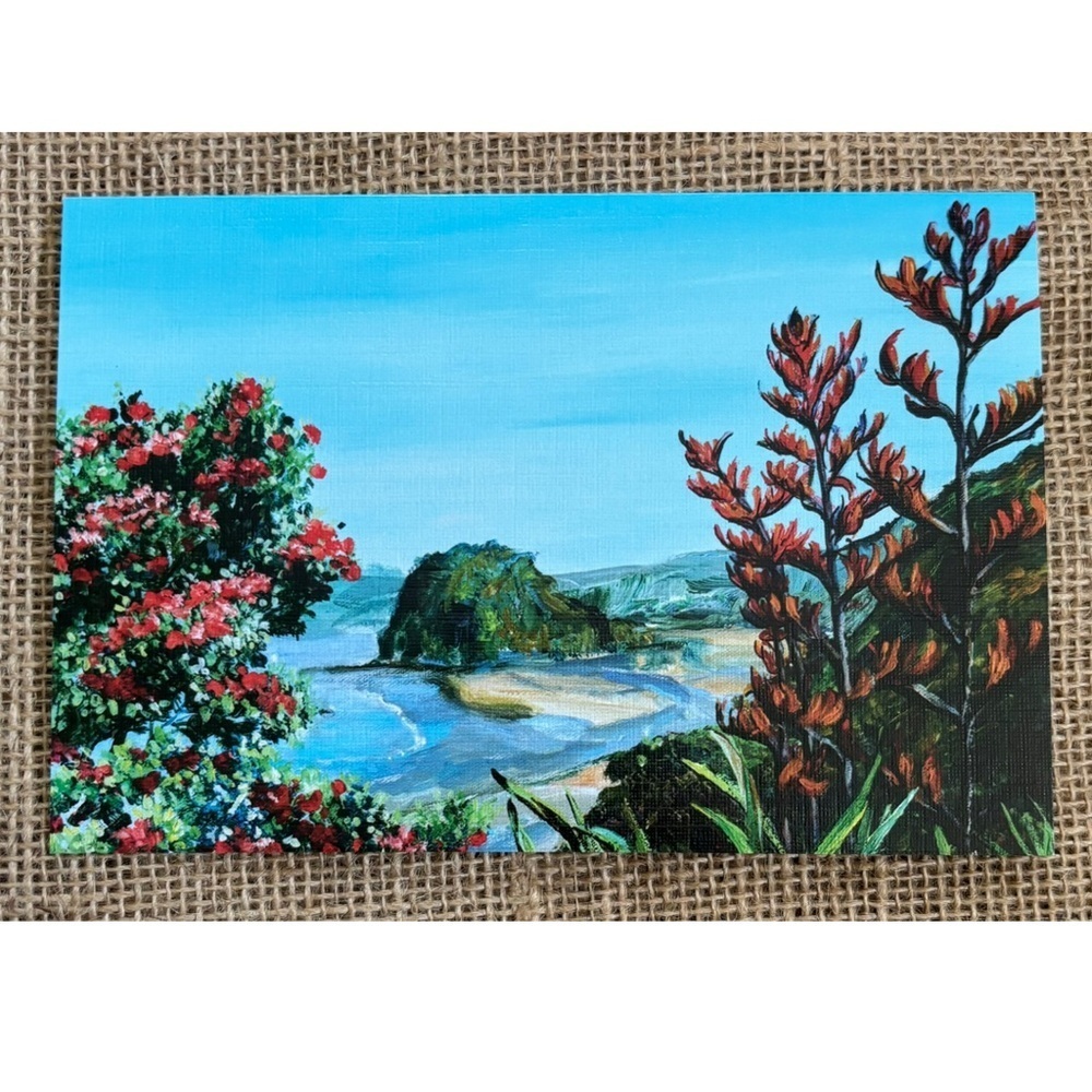 Elodie Cazes Paradise Bay Blank Note Card Landscape Framable Junk Journaling